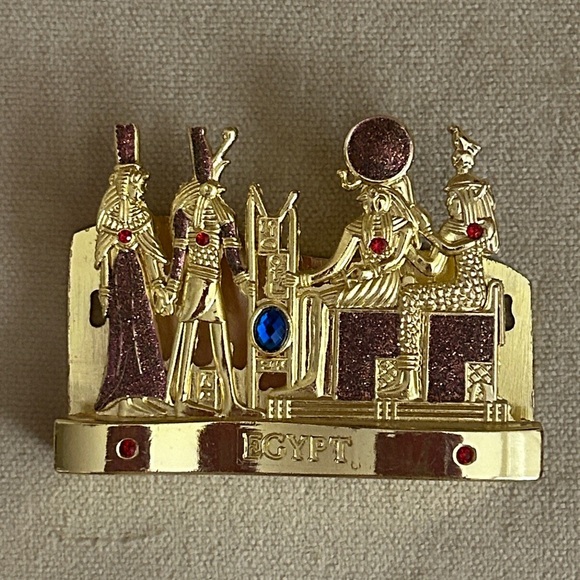 Other - Egyptian Themed Gold and Red Business Card Holder